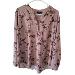 Ladies' Hilary Radley Long Sleeve Blouse Size XL